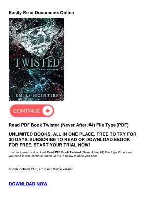 Download Read PDF Book Twisted (Never After, #4) for free