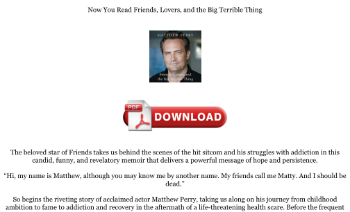 Télécharger Download [PDF] Friends, Lovers, and the Big Terrible Thing Books gratuitement