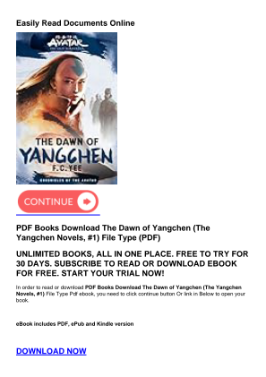 Download PDF Books Download The Dawn of Yangchen (The Yangchen Novels, #1) for free