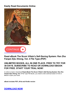 免费下载 Read eBook The Scum Villain's Self-Saving System: Ren Zha Fanpai Zijiu Xitong, Vol. 4