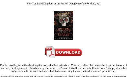Télécharger Download [PDF] Kingdom of the Feared (Kingdom of the Wicked, #3) Books gratuitement