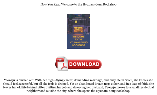 Descargar Download [PDF] Welcome to the Hyunam-dong Bookshop Books gratis