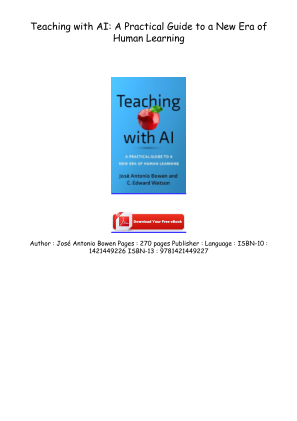 Descargar Download [PDF/EPUB] Teaching with AI: A Practical Guide to a New Era of Human Learning Free Read gratis