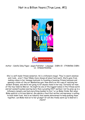 Download [EPUB/PDF] Not in a Billion Years (True Love, #1) Full Page را به صورت رایگان دانلود کنید