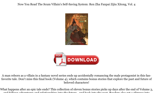 Télécharger Download [PDF] The Scum Villain's Self-Saving System: Ren Zha Fanpai Zijiu Xitong, Vol. 4 Books gratuitement