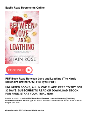 Unduh PDF Book Read Between Love and Loathing (The Hardy Billionaire Brothers, #2) secara gratis