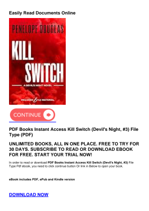 Descargar PDF Books Instant Access Kill Switch (Devil's Night, #3) gratis