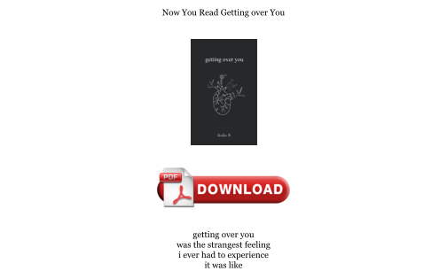 Download [PDF] Getting over You Books را به صورت رایگان دانلود کنید