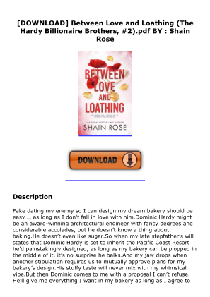 Baixe [DOWNLOAD] Between Love and Loathing (The Hardy Billionaire Brothers, #2).pdf BY : Shain Rose gratuitamente