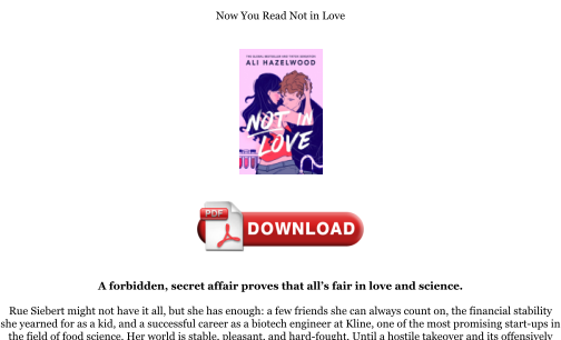 Télécharger Download [PDF] Not in Love Books gratuitement