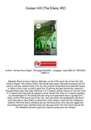 Download Read [EPUB/PDF] Juniper Hill (The Edens, #2) Full Access for free