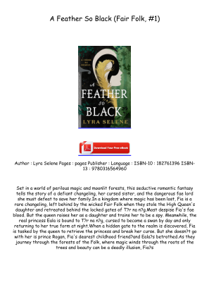 Descargar Get [PDF/BOOK] A Feather So Black (Fair Folk, #1) Full Page gratis
