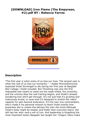 Télécharger [DOWNLOAD] Iron Flame (The Empyrean, #2).pdf BY : Rebecca Yarros H9919 gratuitement