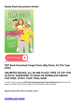 Télécharger PDF Book Download Fangirl Down (Big Shots, #1) gratuitement