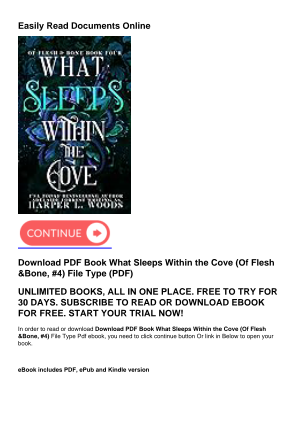 免费下载 Download PDF Book What Sleeps Within the Cove (Of Flesh & Bone, #4)