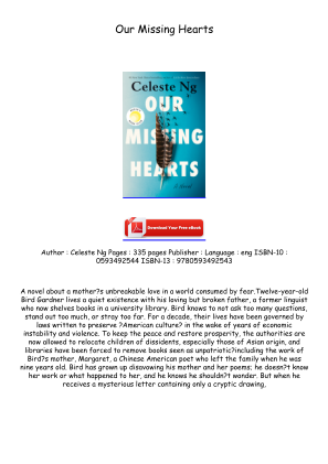 Descargar Download [PDF/BOOK] Our Missing Hearts Full Access gratis