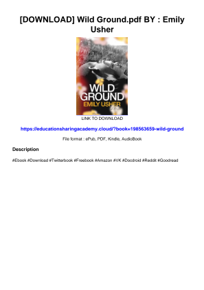 Télécharger [DOWNLOAD] Wild Ground.pdf BY : Emily  Usher gratuitement