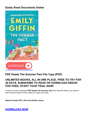 Télécharger PDF Reads The Summer Pact gratuitement