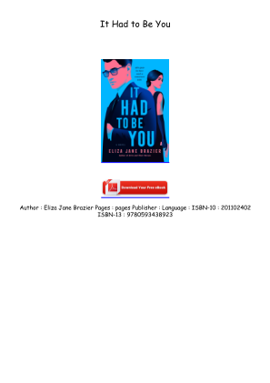 Download Download [PDF/EPUB] It Had to Be You Full Access for free