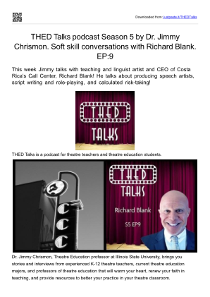 免费下载 Soft skill conversations with Richard Blank. EP9. THED Talks podcast Season 5 by Dr. Jimmy Chrismon.