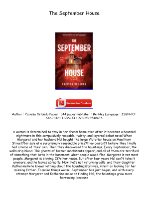 Download Get [PDF/BOOK] The September House Full Access for free