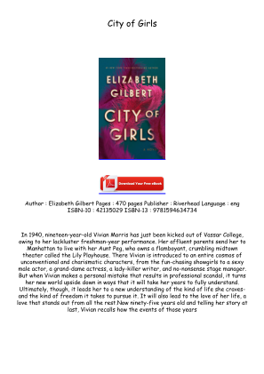 Download Get [PDF/EPUB] City of Girls Free Download for free