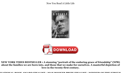 Télécharger Download [PDF] A Little Life Books gratuitement