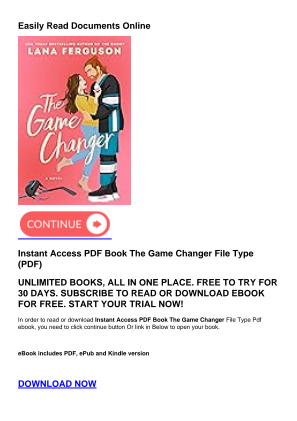 Baixe Instant Access PDF Book The Game Changer gratuitamente
