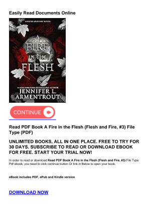 Download Read PDF Book A Fire in the Flesh (Flesh and Fire, #3) for free
