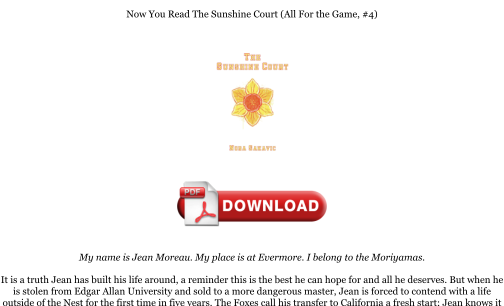 Télécharger Download [PDF] The Sunshine Court (All For the Game, #4) Books gratuitement