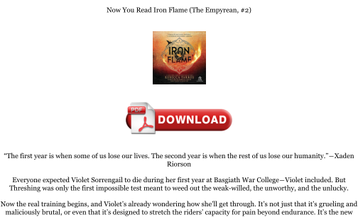Download Download [PDF] Iron Flame (The Empyrean, #2) Books for free