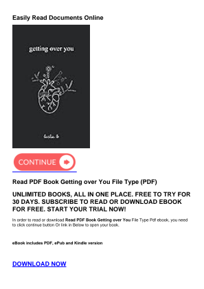Download Read PDF Book Getting over You for free