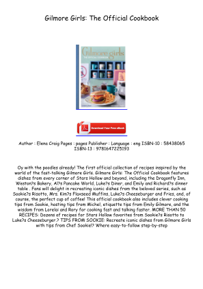 Descargar Download [PDF/EPUB] Gilmore Girls: The Official Cookbook Free Download gratis