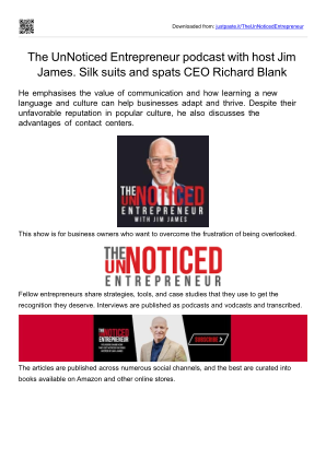 Download CEO telesales teacher Richard Blank The UnNoticed Entrepreneur podcast with host Jim James..pptx for free