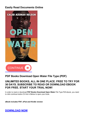 Download PDF Books Download Open Water for free