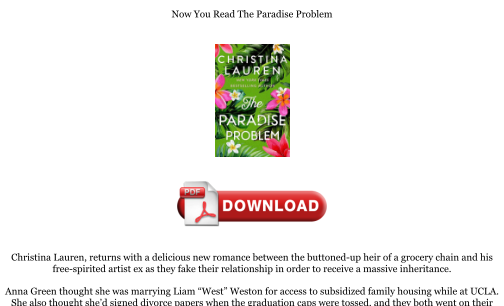 Télécharger Download [PDF] The Paradise Problem Books gratuitement
