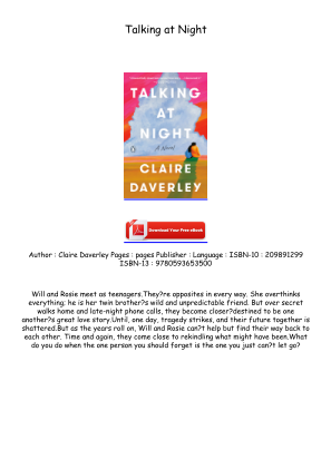 Get [PDF/BOOK] Talking at Night Free Read را به صورت رایگان دانلود کنید