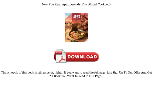 Télécharger Download [PDF] Apex Legends: The Official Cookbook Books gratuitement