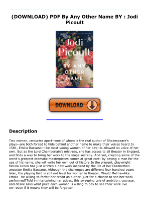 Скачать DOWNLOAD By Any Other Name PDF FULL by Jodi Picoult бесплатно