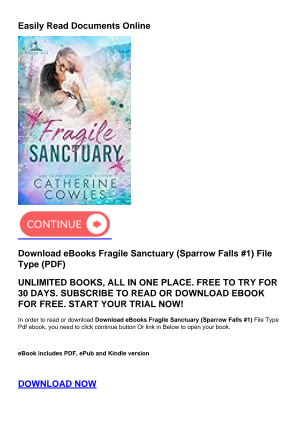 Download Download eBooks Fragile Sanctuary (Sparrow Falls #1) for free