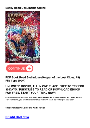 Download PDF Book Read Stellarlune (Keeper of the Lost Cities, #9) for free