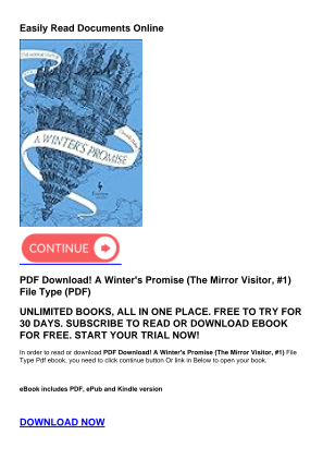 ดาวน์โหลด PDF Download! A Winter's Promise (The Mirror Visitor, #1) ได้ฟรี