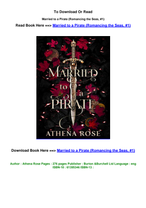 Download LINK Download epub Married to a Pirate Romancing the Seas  1 pdf By .pdf for free