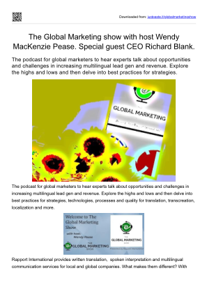 免费下载 The Global Marketing show featuring Wendy MacKenzie Pease.Telesales interview with Richard Blank.pdf