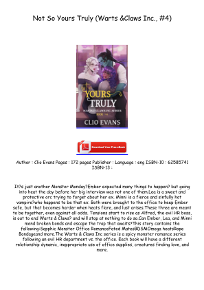 Descargar Read [PDF/KINDLE] Not So Yours Truly (Warts & Claws Inc., #4) Full Access gratis