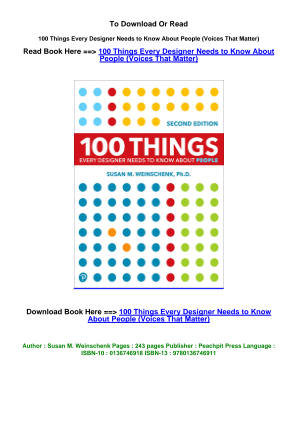 Télécharger DOWNLOAD EPUB 100 Things Every Designer Needs to Know About People Voices .pdf gratuitement