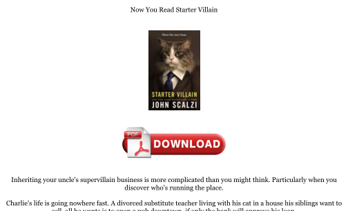 Download [PDF] Starter Villain Books را به صورت رایگان دانلود کنید
