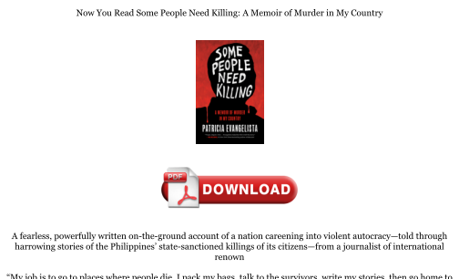 Download Download [PDF] Some People Need Killing: A Memoir of Murder in My Country Books for free
