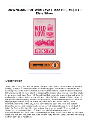 Baixe DOWNLOAD PDF Wild Love (Rose Hill, #1) BY : Elsie Silver gratuitamente