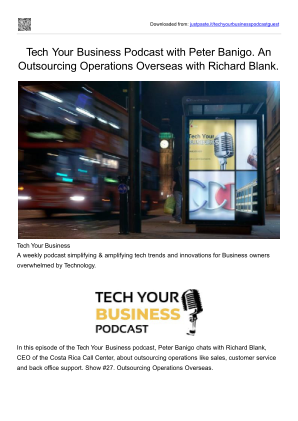 Télécharger Tech your business podcast guest esl trainer Richard Blank Costa Ricas Call Center.pptx gratuitement
